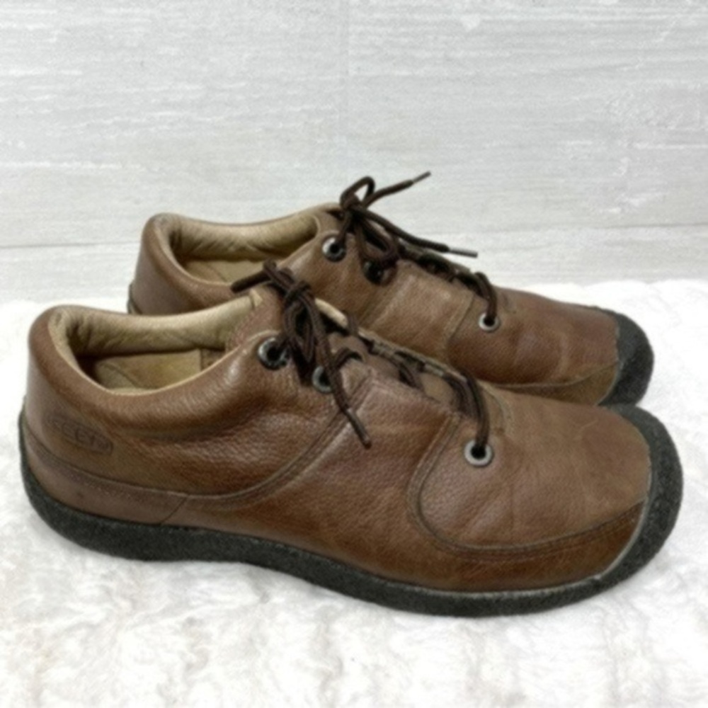Keen men’s leather sneaker shoes Size 9.5 color Brown - Picture 3 of 12